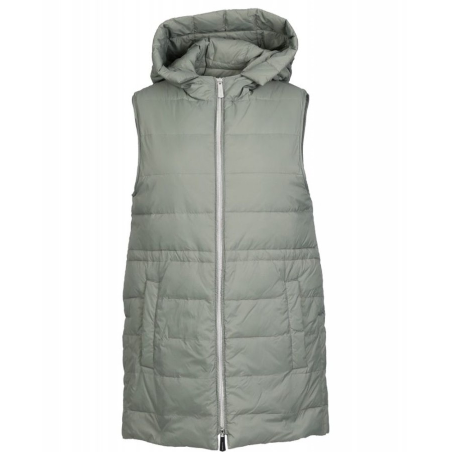 Women OAKWOOD  | Cosy Almond - Sleeveless Mid-Long Downjacket